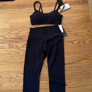 Nike Dri Fit Maternity Leggings + Zenvy Light Support Sports Bra